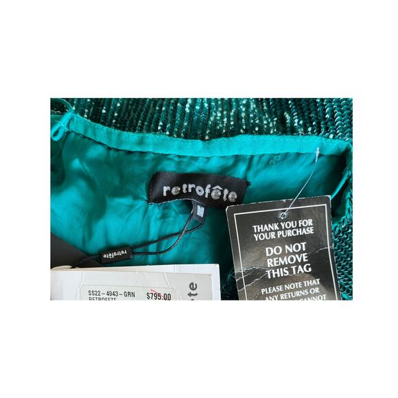 NEW NWT Retrofete Katya Dress Green Size Medium - Picture 4 of 6